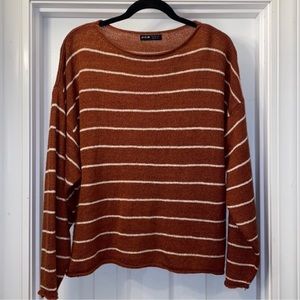 SHEIN Scoop-Neck Drop Shoulders Loose-knit Sweater